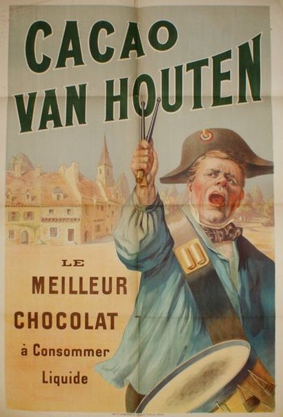 ANONYME CACAO VAN HOUTEN.”LE MEILLEUR CHOCOLAT LIQUIDE À CONSOMMER” Imprimerie F....