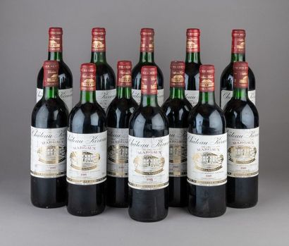 null 12 bouteilles
CHÂTEAU KIRWAN 3é GCC - Margaux 1985
Etiquettes légèrement tachées,...