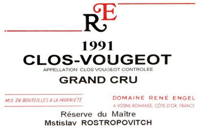 null 12 bouteilles
CLOS de VOUGEOT Grand cru - René ENGEL 1994
Etiquettes personnalisées...