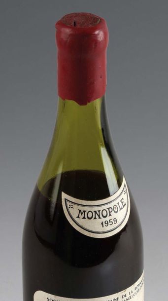 null 1 bouteille
LA TÂCHE Grand cru Monopole - DOMAINE de La ROMANEE CONTI 1959
Etiquette...