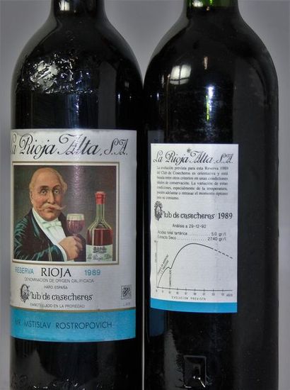 null 60 bouteilles Espagne - LA RIOJA ALTA 1989 En l'état. As Is.