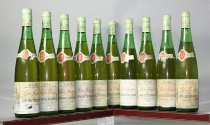 null 10 bouteilles ALSACE - GEWURZTRAMINER - LÉON BEYER - VENDANGE TARDIVE 1983 Etiquettes...