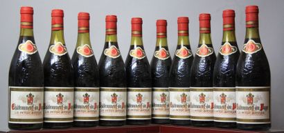 null 10 bouteilles CHATEAUNEUF DE PAPE - La PETITE BASTIDE 1971 Un niveau a 3,5 et...