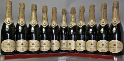 null 11 bouteilles BESSERAT DE BELLEFOND "Crémant des Moines" Brut Rose Etiquettes...