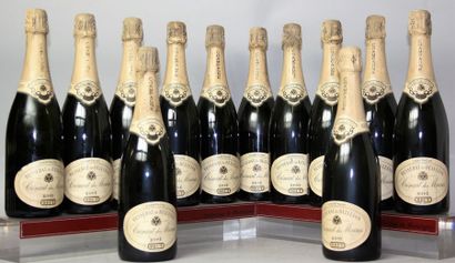 null 12 bouteilles BESSERAT DE BELLEFOND "Crémant des Moines" Brut Rose Etiquettes...