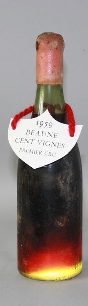 null 1 bouteille BEAUNE 100 VIGNES - Domaine PATRIARCHE 1959 Sans étiquette, millésime...