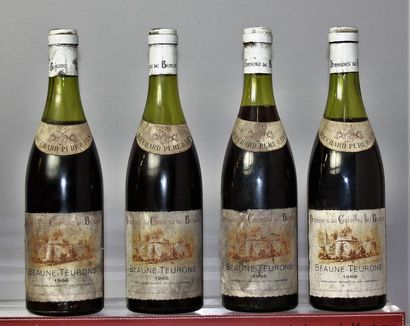 null 4 bouteilles BEAUNE 1er cru "Teurons" - BOUCHARD P & F 1966