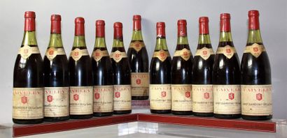 null 11 bouteilles GEVREY CHAMBERTIN 1er cru "Les Cazetiers" - DOMAINE FAIVELEY 1978...