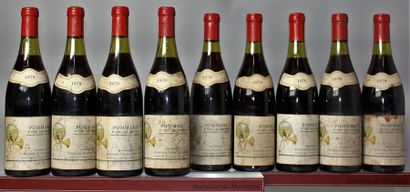 null 9 bouteilles POMMARD 1er cru "Les Bertins" - Chantal LESCURE 1979 Etiquettes...