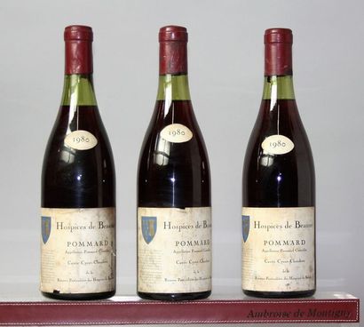 null 3 bouteilles POMMARD DES HOSPICES DE BEAUNE "Cuvée Cyrot-Chaudron" - RESERVE...