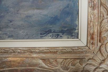 Lucien Hector JONAS (1880-1947) Vue de village huile sur toile signée en bas à droite...