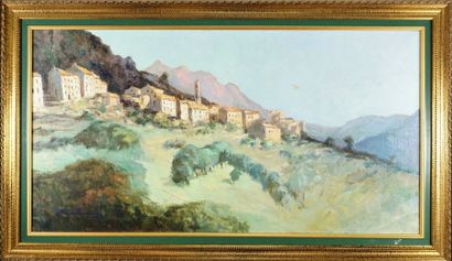 Alexandre GAILLARD DESCHAMPS (1903 - 1984). "Cartisla Corse". Huile sur toile signée...