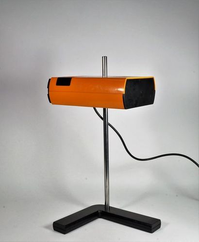 TALOPP Jean-René (1950) collection Manade. Lampe de bureau en plastique orange et...