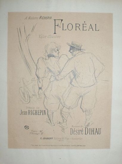 TOULOUSE-LAUTREC Henri de (1864-1901) FLORÉAL.VALSE CHANTÉE. Musique de Désiré Dihau.Vers1895...