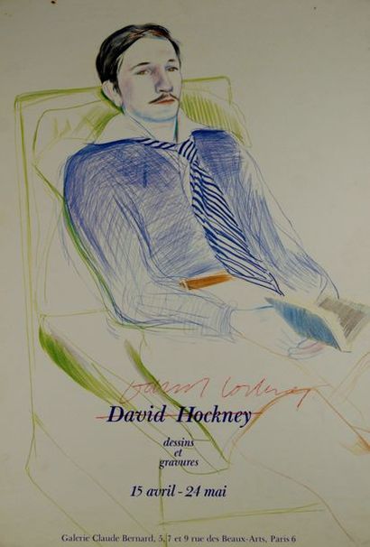 HOCKNEY David (Né en 1937) Galerie Claude Bernard. DESSINS ET GRAVURES. Vers 1975...
