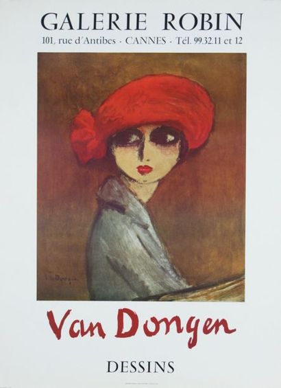 VAN DONGEN KEES (1877-1968) (2 affiches) GALERIE ROBIN, Cannes & GALERIE RAPAIRE,...