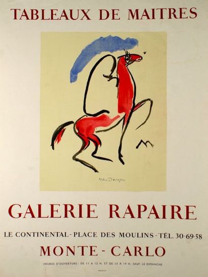 VAN DONGEN KEES (1877-1968) (2 affiches) GALERIE ROBIN, Cannes & GALERIE RAPAIRE,...