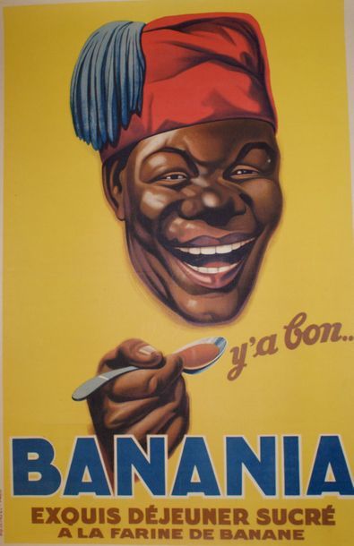 ANONYME BANANIA “Y’A BON”.EXQUIS DÉJEUNER SUCRÉ à la farine de BANANE. Vers 1930...