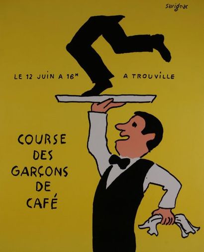 SAVIGNAC Raymond (1907- 2002) (3 affiches) COURSE DES GARçONS DE CAFÉ (1996) -LES...
