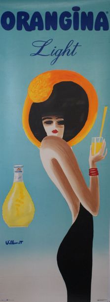 VILLEMOT Bernard (1911-1990)   ORANGINA LIGHT. Vers 1989 Imprimerie A.Karcher, Aubervilliers...