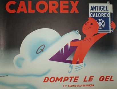 SAINT-GENIES CALOREX DOMPTE LE GEL.Vers 1955 Ets de la Vasselais - 58 x 76 cm - Entoilée,...