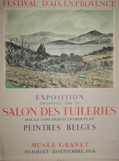 DIVERS (3 affiches) LA PEINTURE BELGE (1950) -PEINTRES BELGES (1954) et BONNARD (1954)...