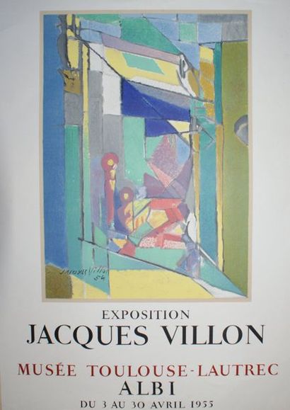 VILLON Jacques (1875-1963) (3 affiches) ALBI (1955) - MUSÉE GALLIÉRA (1957) et BIBLIOTHÈQUE...