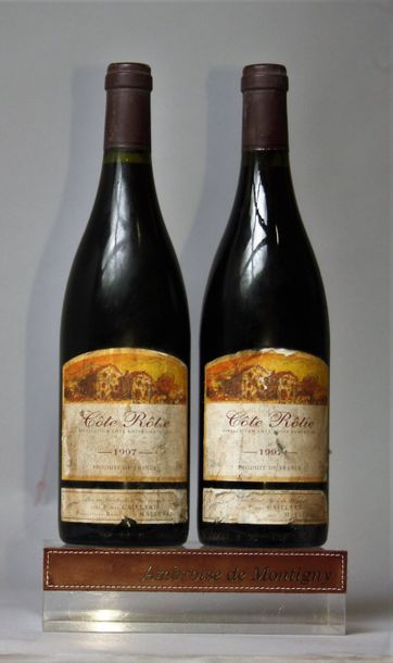 CÔTE RÔTIE - P. GAILLARD 1997 2 bouteilles - Etiquettes tachées, légèrement abim...