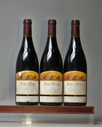 CÔTE RÔTIE - P. GAILLARD 2001 3 bouteilles - Etiquettes légèrement tachées.