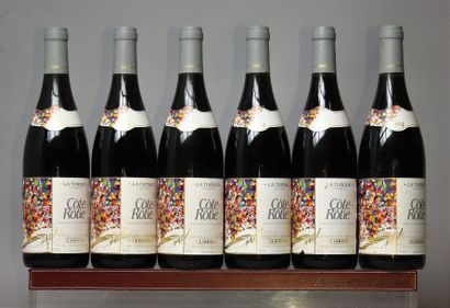 CÔTE RÔTIE - LA TURQUE E. GUIGAL 1994 6 bouteilles Caisse bois. Etiquettes légèrement...