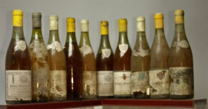 PULIGNY MONTRACHET et MEURSAULT MILLESIMES DIVERS 10 bouteilles LOT VENDU EN L'ETAT...