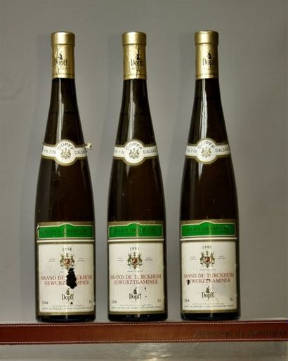 VINS DIVERS D'ALSACACE 3 bouteilles GEWURZTRAMINER "Brand de Turckheim" - DOPF 1998...