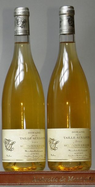 MONTLOUIS - Domaine de la TAILLE aux LOUPS 2005 - Jacky BLOT 3 bouteilles- 1 étiquette...