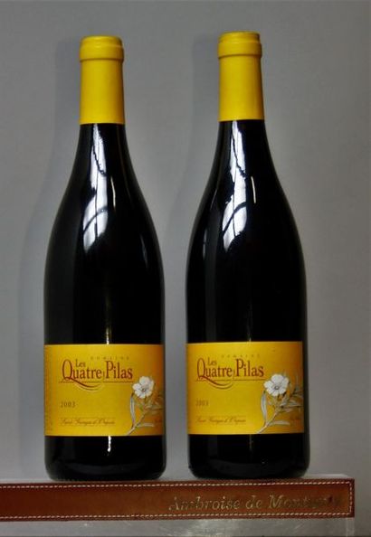 VINS DE LANGUEDOC et PROVENCE 2 bouteilles Domaine les QUATRE PILAS - Languedoc 2003...