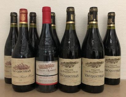 VACQUEYRAS - MILLESIMES 1999 et 2000 LOT VENDU EN L'ETAT 10 bouteilles