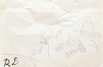 Raoul DUFY (1877-1953) « Le Negresco », Nice, la cote d'Azur, dessin à la mine de...