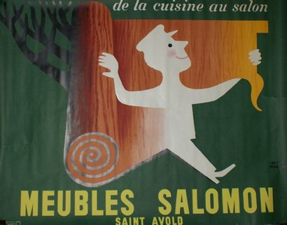 MORVAN Hervé (1917-1980) (2 affches) MEUBLES SALOMON ET MÈRE PICON 2 affiches en...