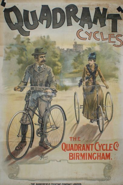 MOORE George (1852-1938) QUADRANT CYCLES, Birmingham.Vers 1895 The Dangerfield printing,...