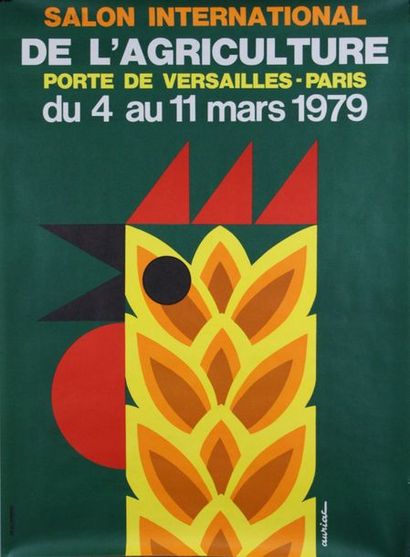 AURIAC Jacques (1922-2003) (4 affiches) SALON INTERNATIONAL DE L’AGRICULTURE. 1971-1974-1979-1980...