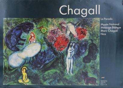 CHAGALL (6 AFFICHES) MUSÉE NATIONAL MESSAGE BIBLIQUE 1987-1988-1990 -1996 et sans...