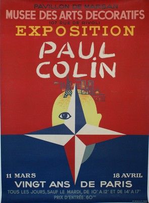 COLIN PAUL (1892-1985) Musée des Arts-Décoratifs.EXPOSITION PAUL COLIN.“VINGT ANS...