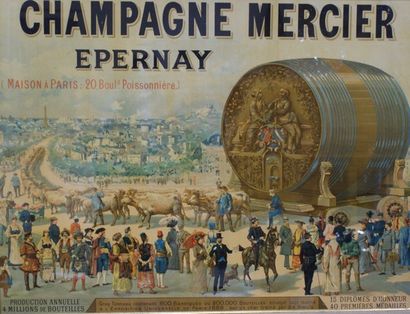 ANONYME CHAMPAGNE MERCIER.”Production annuelle 4 millions de bouteilles”. Epernay...