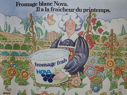 ANONYME FROMAGE BLANC NOVA.”A LA FRAICHEUR DU PRINTEMPS” Imp.Ets St-Martin (offset)...