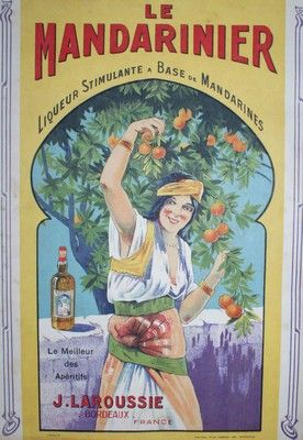 ANONYME LIQUEUR LE MANDARINIER Delteil Fils Frères, Bordeaux - 42 x 30 cm - Non entoilée,...