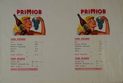BRENOT Pierre-Laurent (1913-1998) (2 affichettes) KEMPF,Strasbourg.Vers 1955 & VIN...