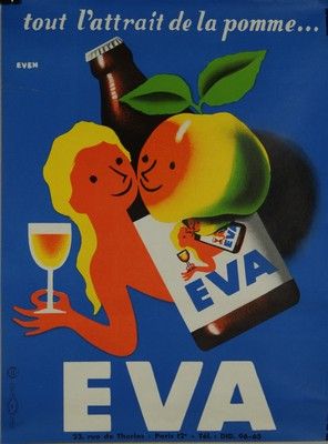 EVEN EVA.JUS DE POMME.”TOUT L’ATTRAIT DE LA POMME.” Etablissements de La Vasselais,...