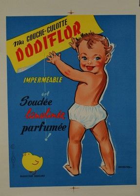 GAILLARD Emmanuel DODIFLOR.”ma couche-culotte”.Vers 1955 Imprimerie de La Vasselais,...