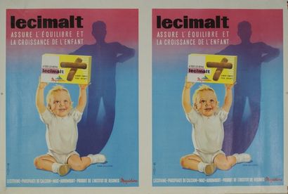GAILLARD Emmanuel (2 affiches) LECIMALT.”EQUILIBRE ET CROISSANCE DE L’ENFANT”.Vers...