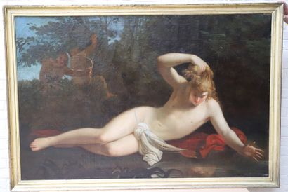 null IMPORTANT TABLEAU "NARCISSE ALLONGE AU BORD DE L'EAU" ECOLE DEBUT XIXè

Huile...