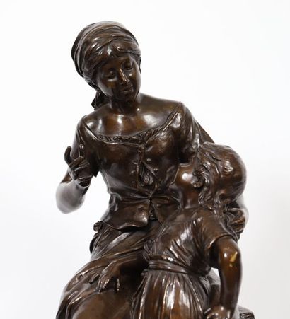 null GROUPE EN BRONZE "LA GRANDE SOEUR" DE AUGUSTE MOREAU (1834-1917)

En bronze...